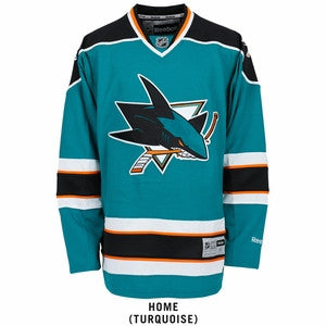 Reebok San Jose Sharks Grey Practice Alternate Sewn NHL Hockey Jersey Sz. M